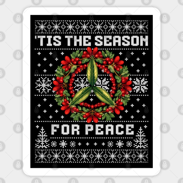 Tis The Season For Peace Symbol Sticker by 2HivelysArt